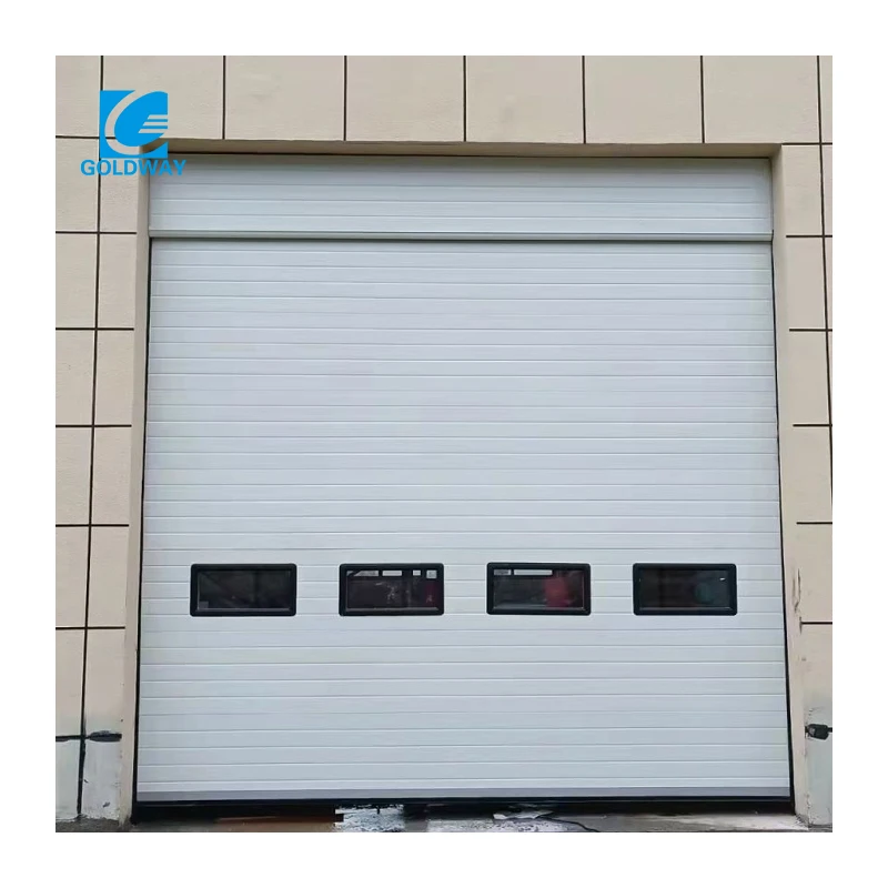 Hot Search Remote Control Vertical Liting Overhead Sectional Industrial Door For Warehouse with Pedestrian