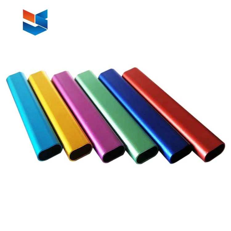 Custom free size Colorful Anodized Aluminum pipe 8.5mm 9.5mm 11mm 6061 6082 6063 Aluminum oval alloy tubing