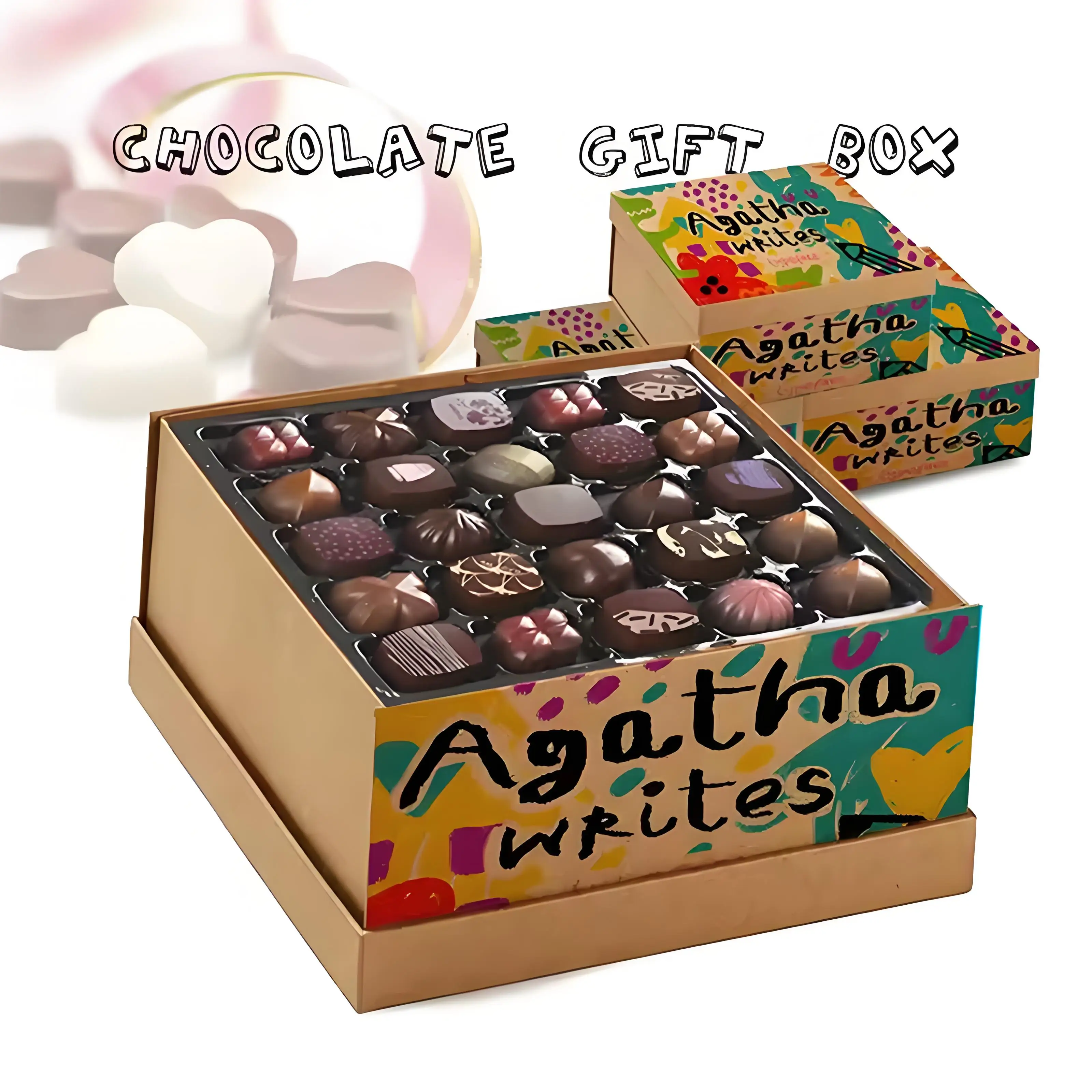 Wholesale Custom Luxury Food Packing Corrugated Carton Cardboard Paper Packaging Box Chocolate Gift Boxes For Chocolate