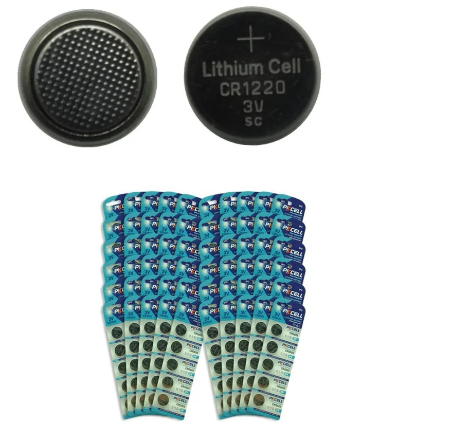 Electronic CR1220 Low Drain 3V Lithuim Battery 0%Hg Mercury for Watch