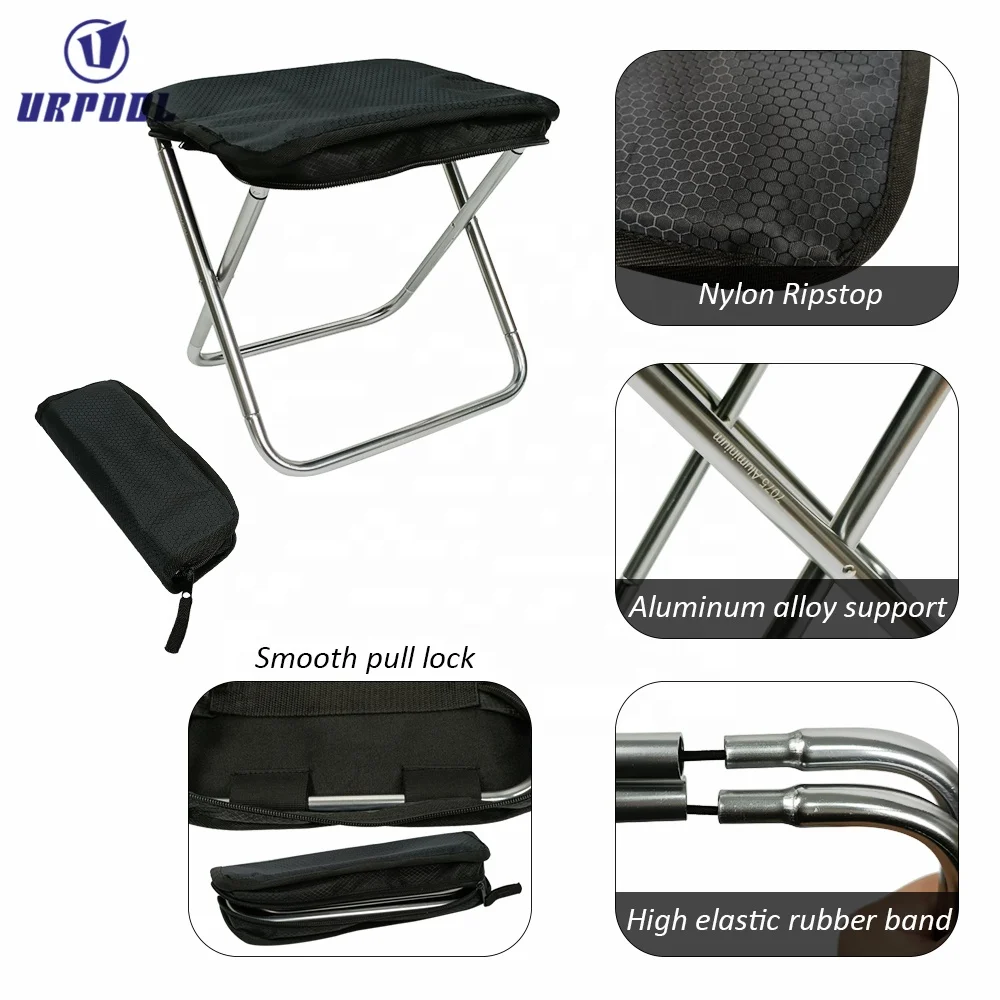 7075 aluminum alloy mini folding maza metal small foldable stools for fishing barbecue camping small folding outdoor stool