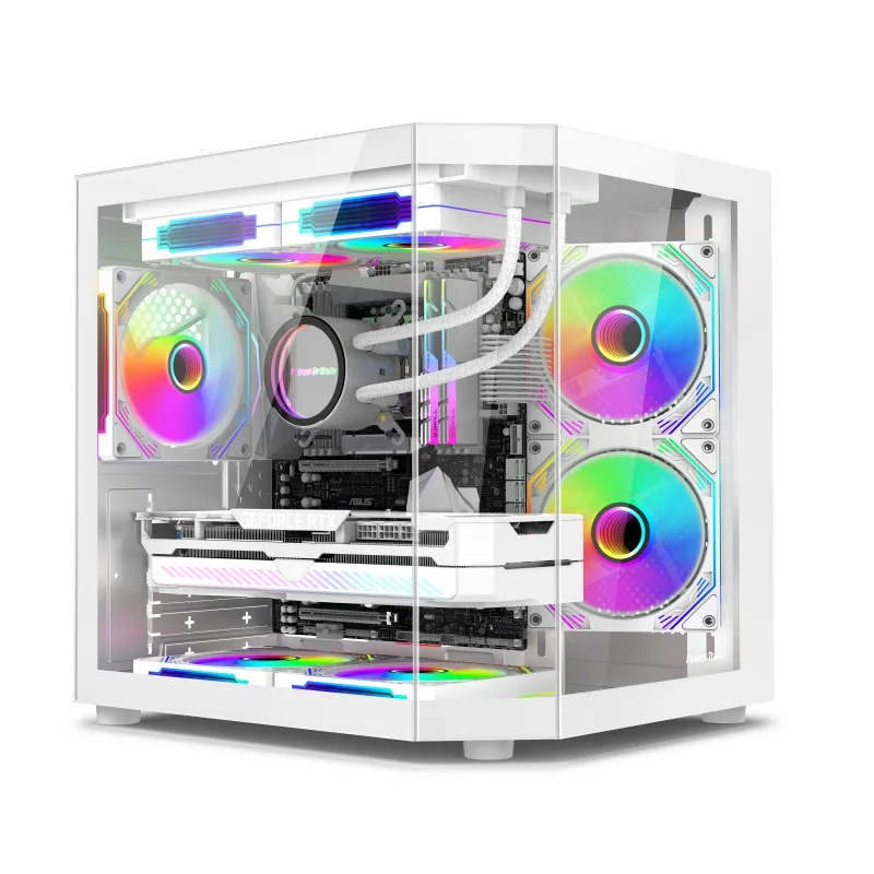 Factory Price New Trend Pc Case Glass Panel Gaming Computer Cases PC Micro ATX Tower Case Gaming Casing for PC
