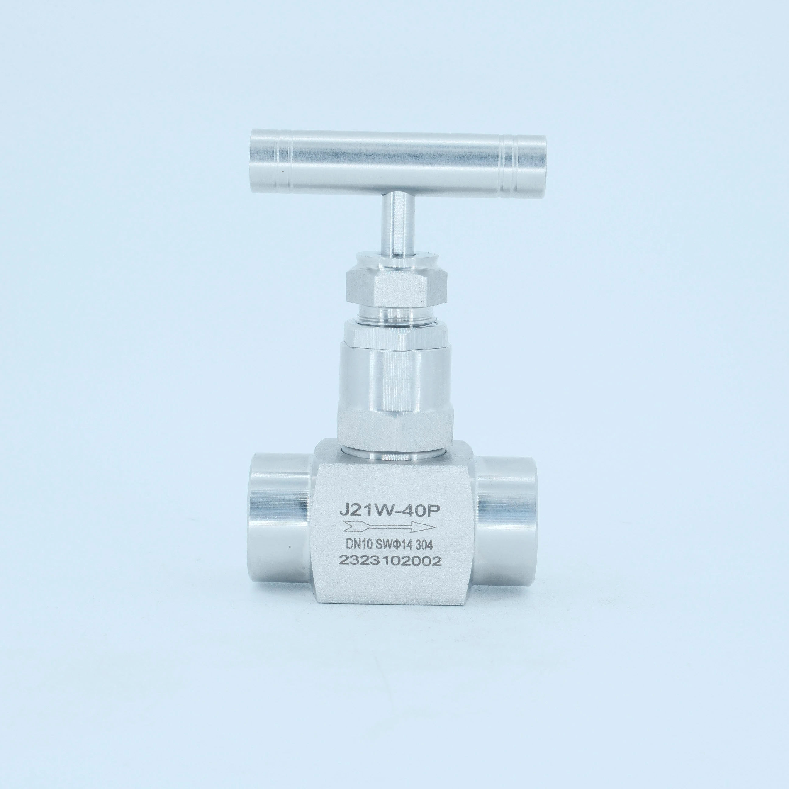 304/316 stainless steel high-pressure internal thread through plate globe valve needle valve J21W40P needle valve