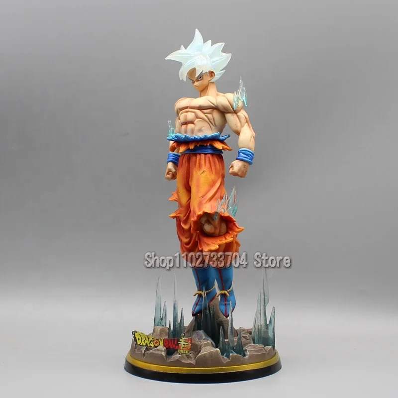 Anime Drag-on Ball Figures Son Goku White God Action Figure Migatte No Gokui with Lights 32cm PVC Statue Collectible Model Toys