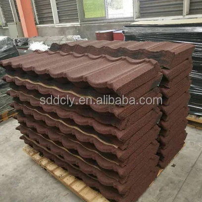 China Supplier 0.3mm Color Stone Coated Metal Roof Tile With Accessories For House Roof