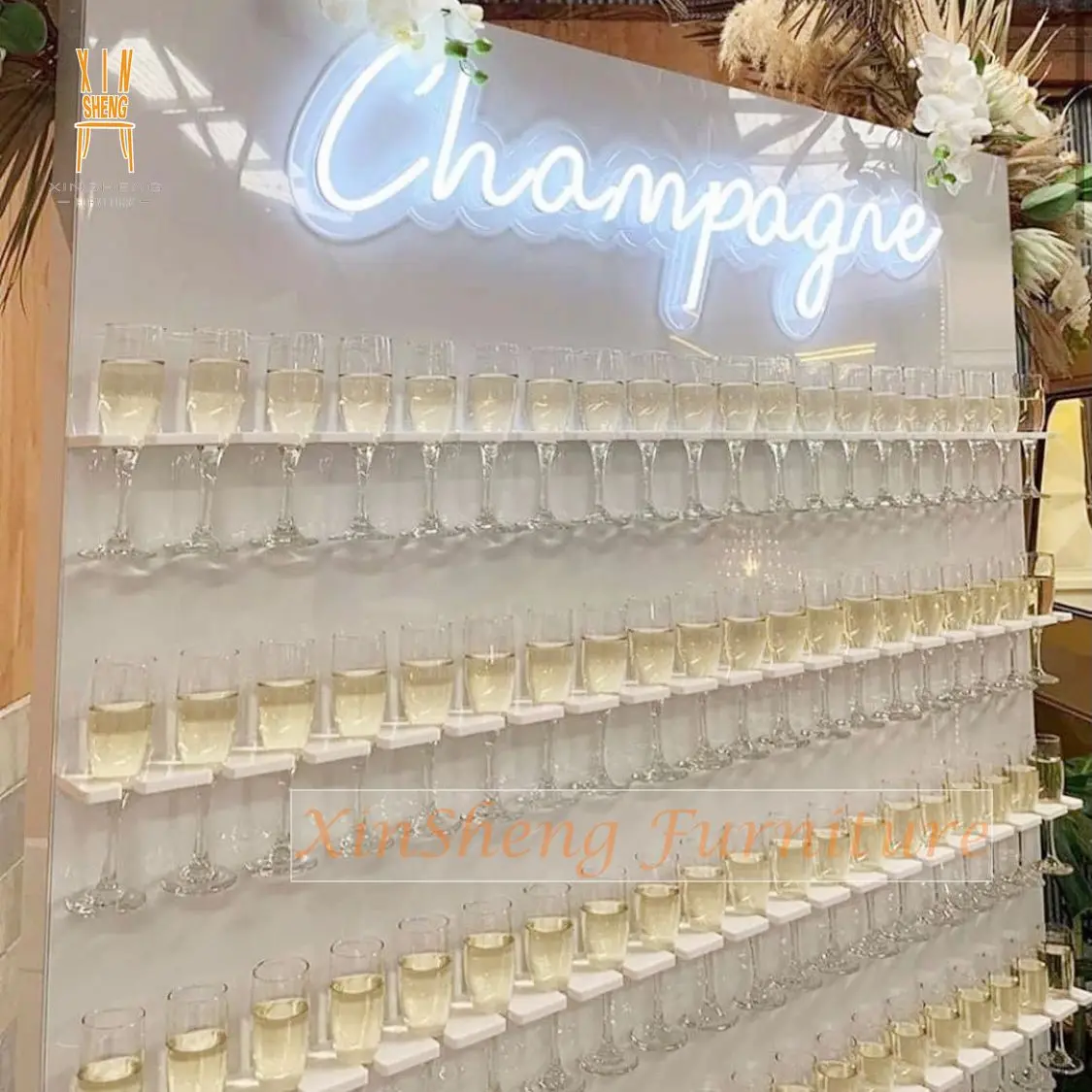 Wedding Decoration Acrylic Wine Display Party Wall Holder Champagne Wall