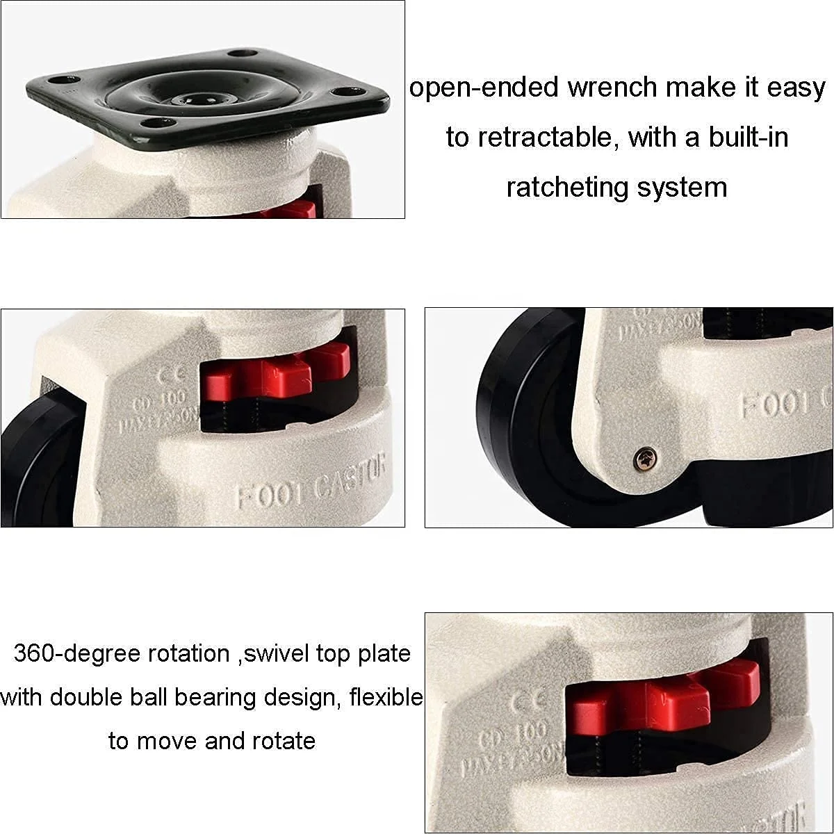 80F fuma wheel lifting cushion leveling adjustable caster wheels