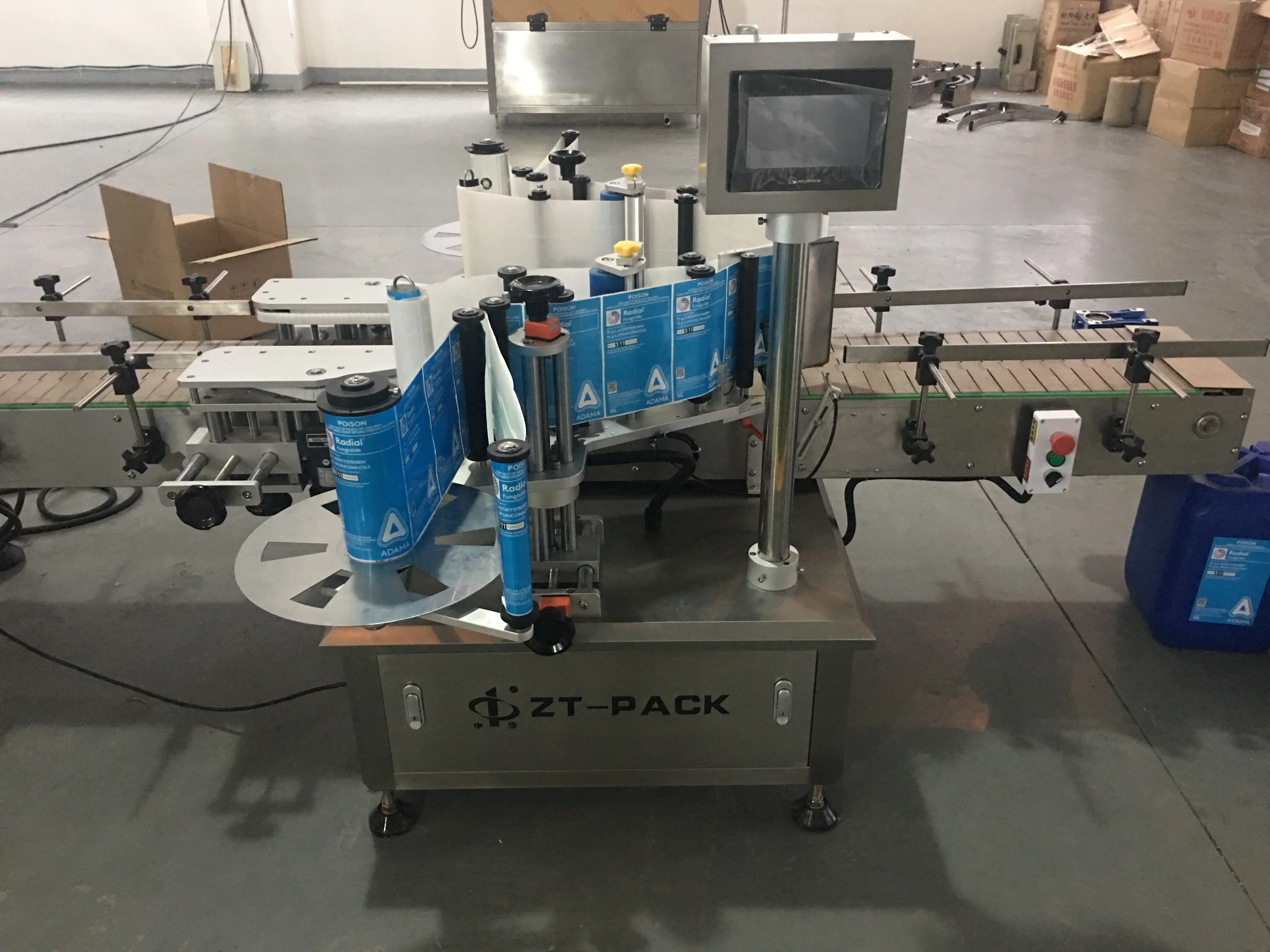 Auto Self Adhesive Labeling Machines Gallon Square Galn Etiquetadora Bottle Drum Barrel Jerry Can Machine Sticker Labeler