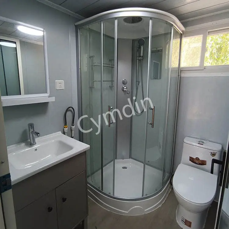 Cymdin Portable Double-Wing Folding Container House with Three Rooms for Temporary Living Solutions