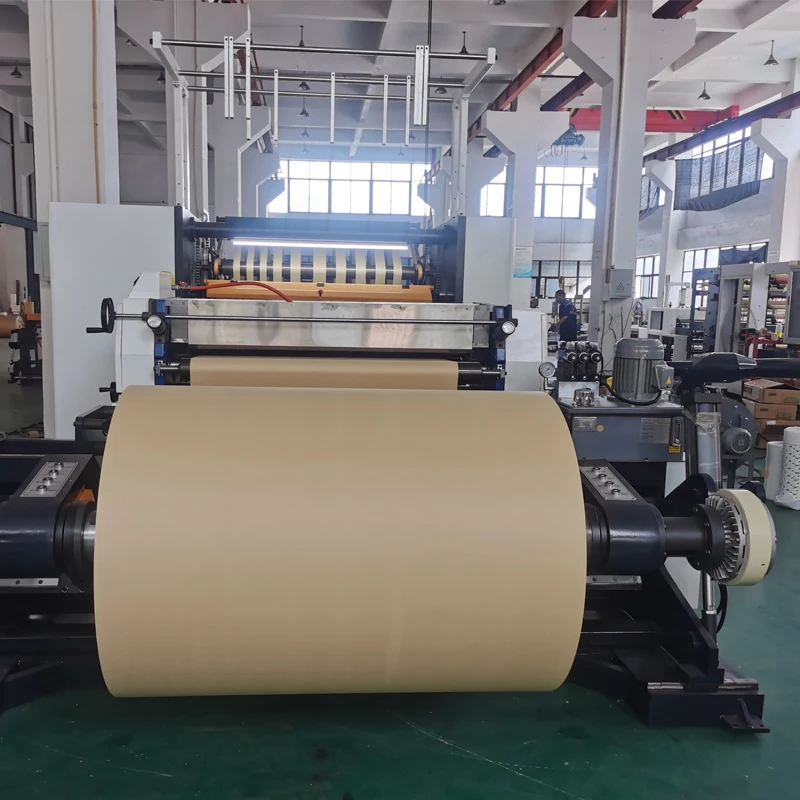 Wax Coated Light Weight Paper Roll To Small Rolls Slitting Machine For Shushi Food Wrapping With Meters Counting Function