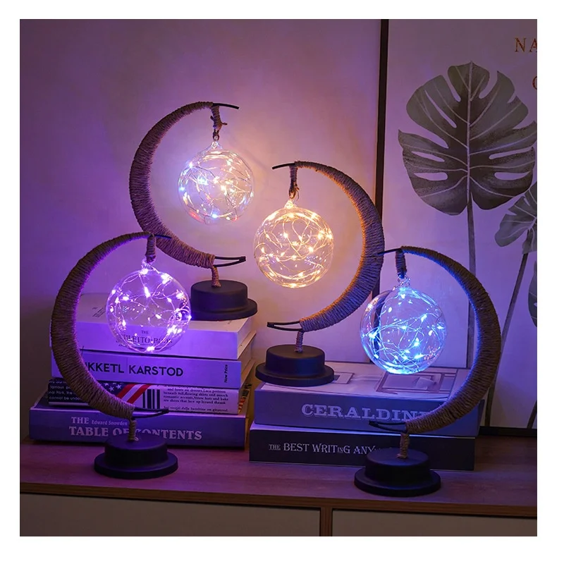 LED Moon Lamp Kids, Hanging Moon Lamp , Night Light for Home Decorations