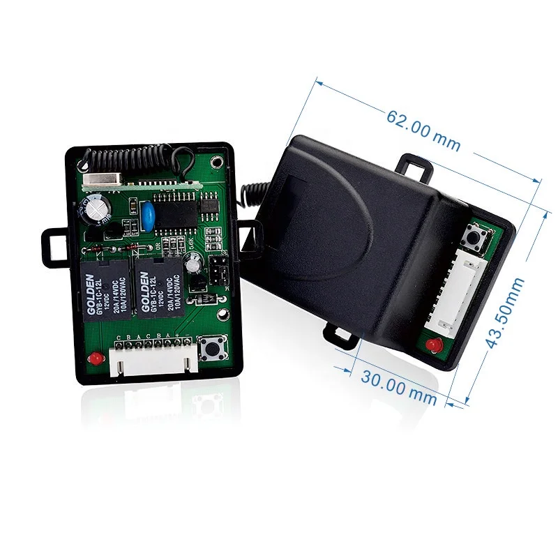 Фабрика дешевле 2 канальный беспроводной RF 433 МГц получатель-выключено переключатель контроллер