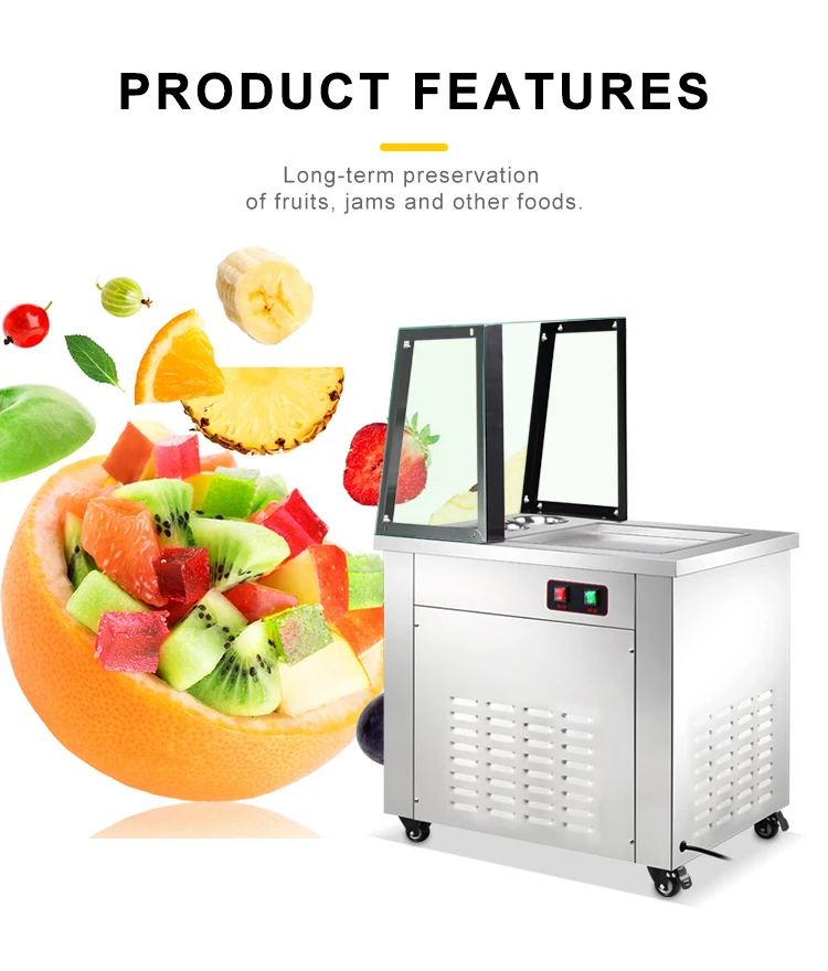 Машина для приготовления мороженого машина из нержавеющей стали жареного йогурта коммерческого напитков в рулонах