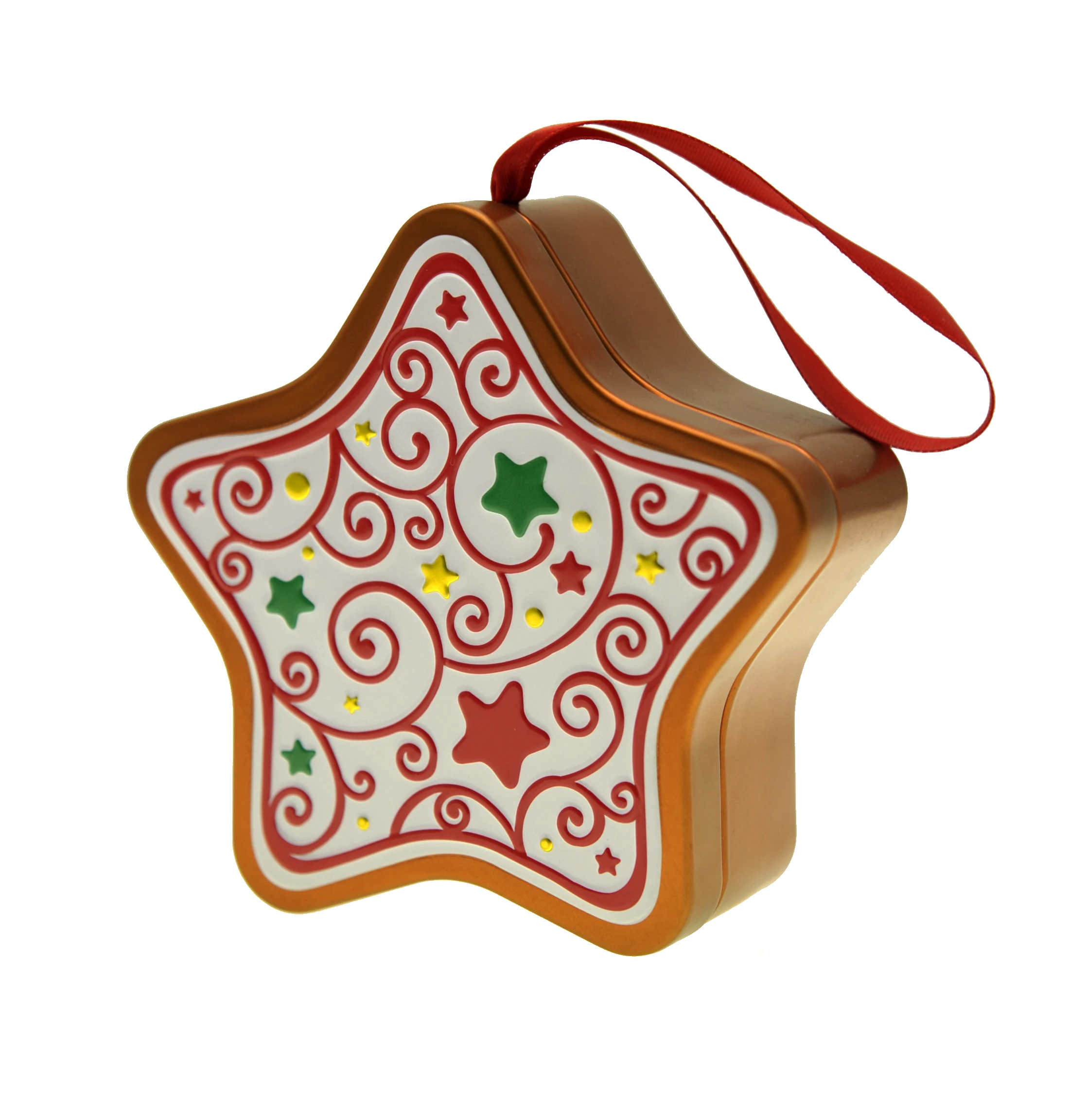 Custom Christmas Easter Birthday Star Shape Cookie Candy Cosmetic Toys Gift Metal Tin Box
