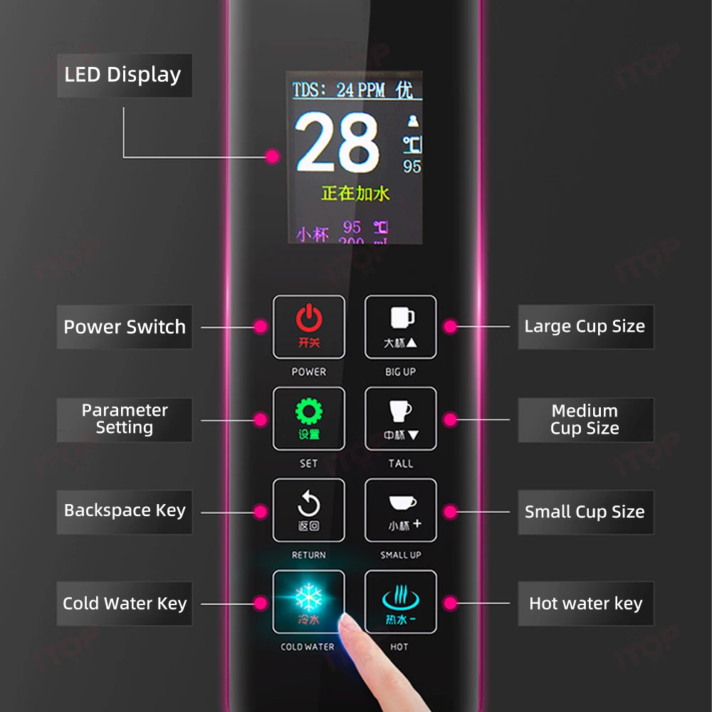 Commercial Water Dispenser Smart Freestanding Hot Warm And Cold Water Dispenser