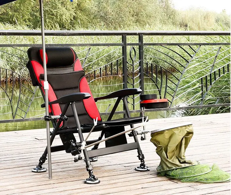 Wholesale Five Gear Adjustable Backrest Lift  Outdoor Portable Folding Recliner Camping Garden  Chair