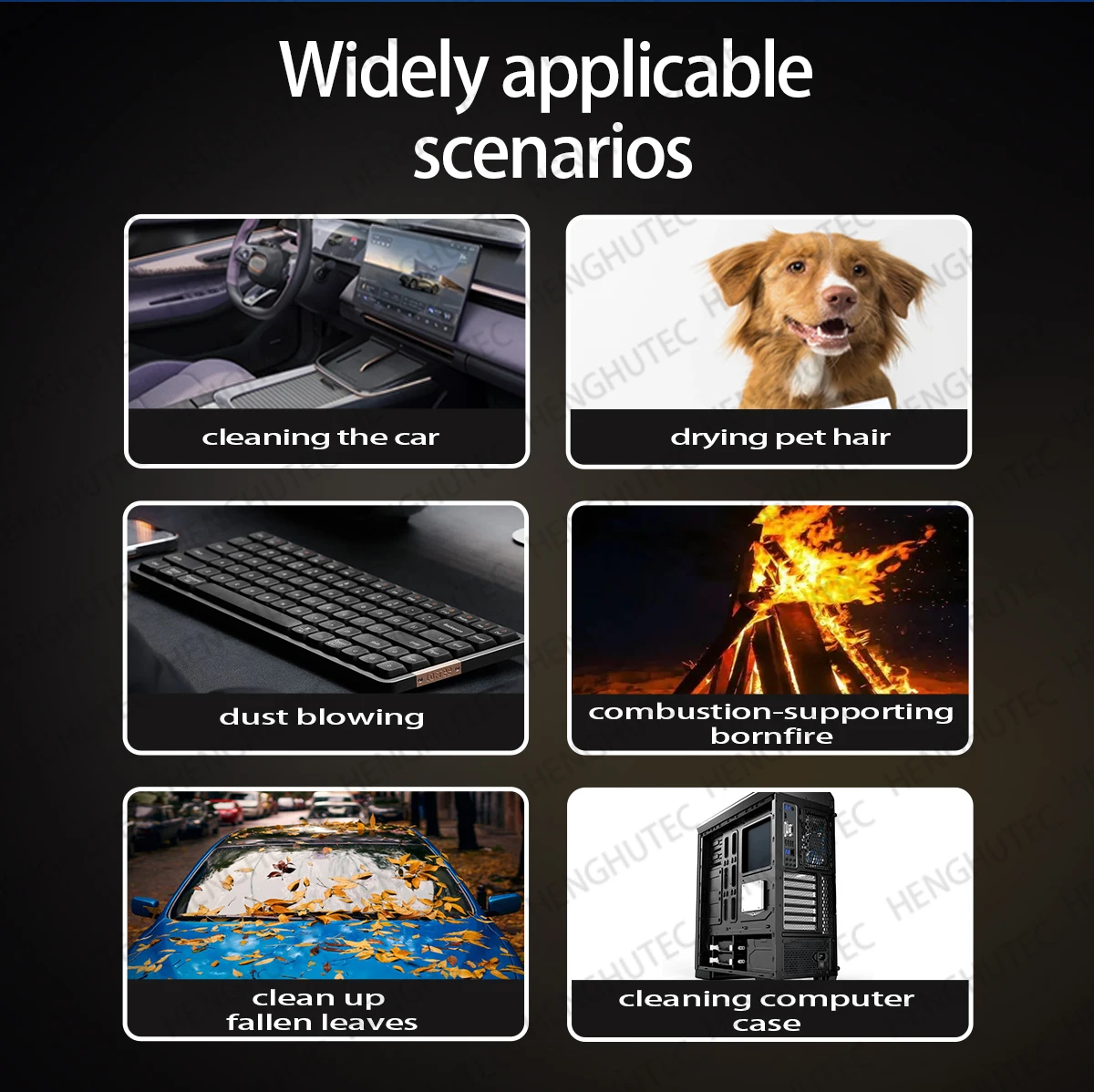 CycloneSweep Mini: Rechargeable Car Vacuum Cleaner with Brushless Turbo Fan - Powerful, Portable, for Quick Cleanup