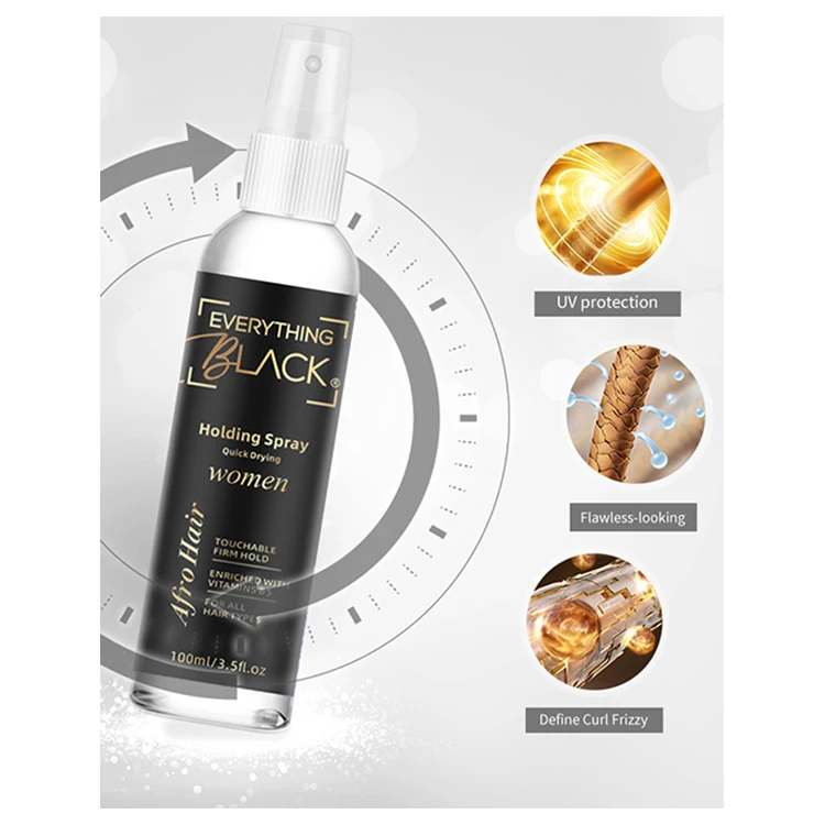 Barber  Hair Styling Spray For Hair Extra Firm Hold Lace Front Holding Spray Oem Label