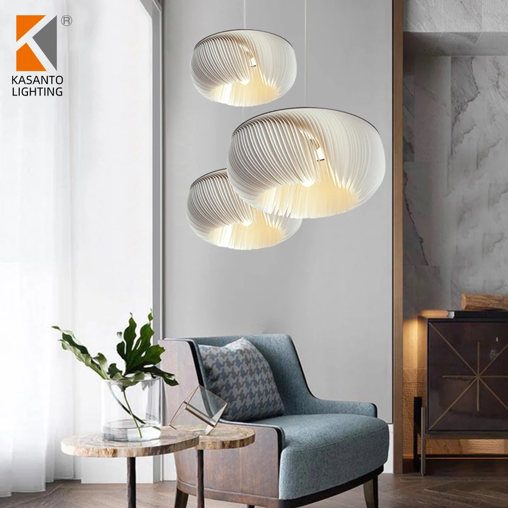 Hot sale vintage pendant lamp white parchment pendant lamp for hotel shop restaurant decoration from zhongshan