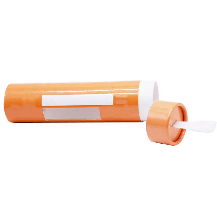 Custom eco-friendly cardboard container deodorizing twisted paper tube packaging with window and ribbon