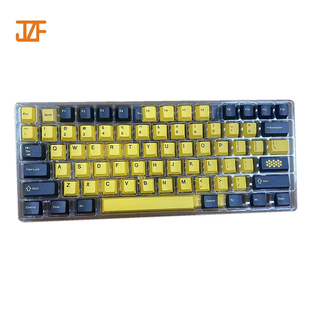 Factory price new material double shot transparent keycaps wholesale keyboard keycaps diy for 75 mechanical keyboard