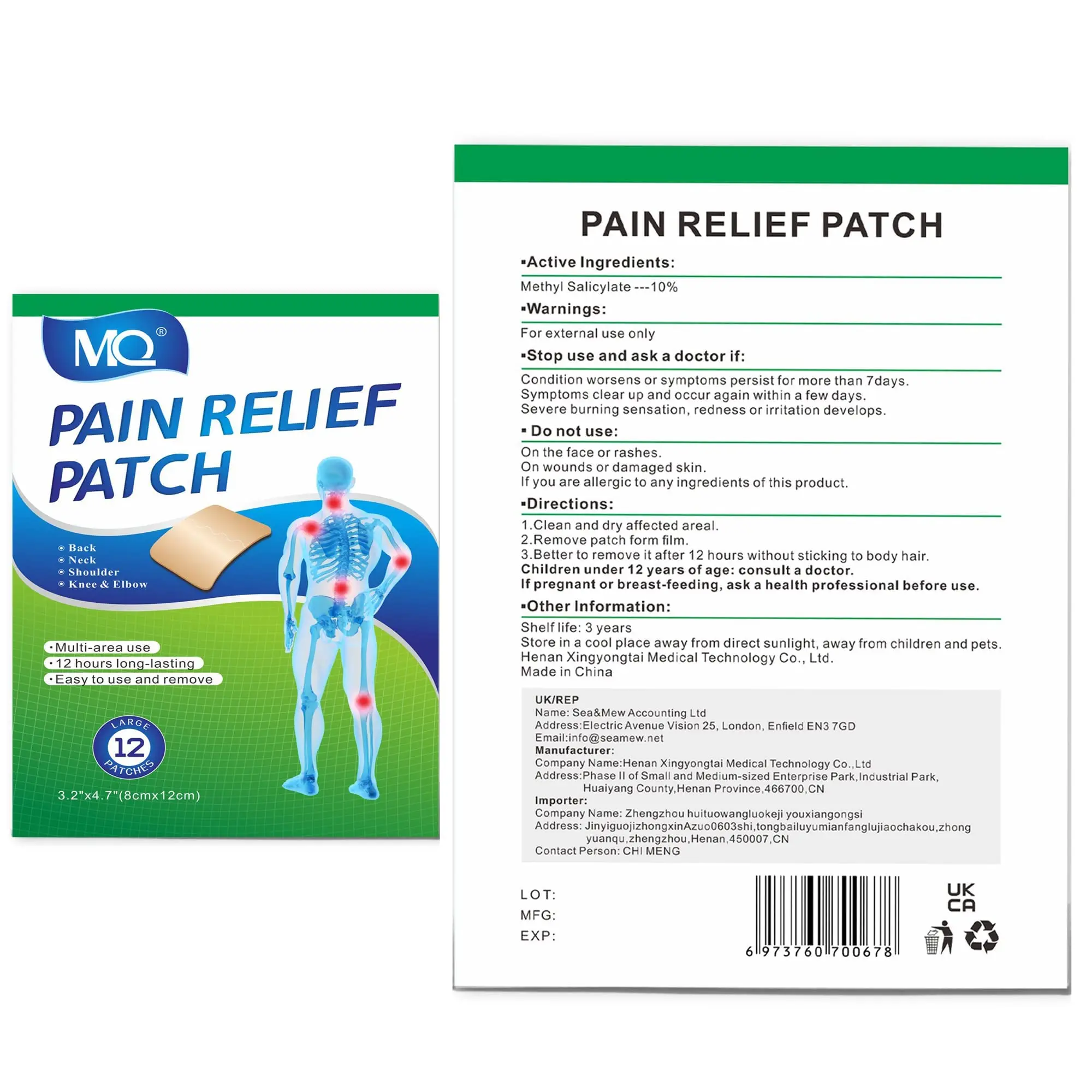 12 hours lasting pain relief patch back knee patch multi area applied elastic easy use remove pain patches