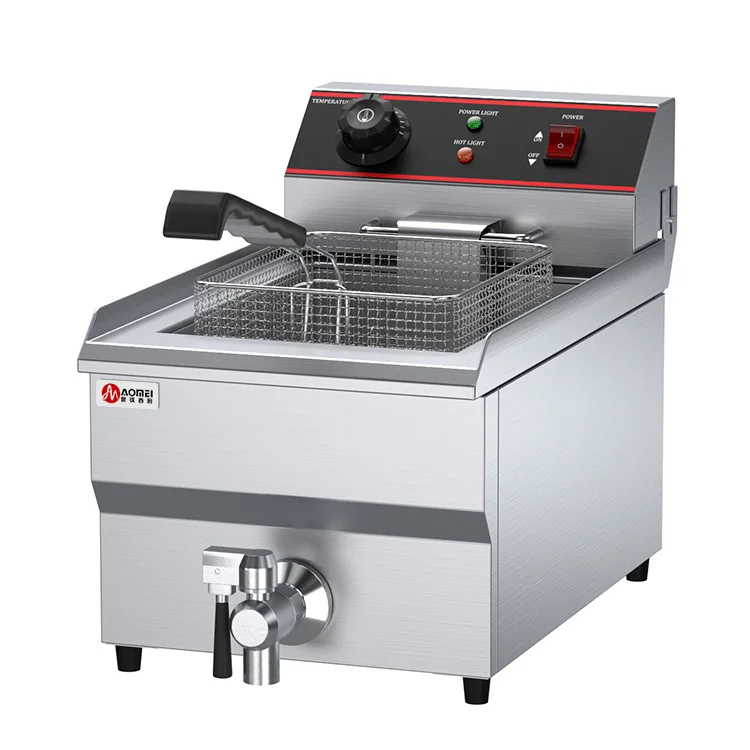 13L Commercial Catering 131v Single Tank  With Oil Valve Electric Deep Fryer