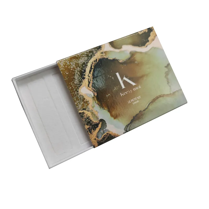 perfume bottle vial kit gift box tray and sleeve box with cover sleeve glossy