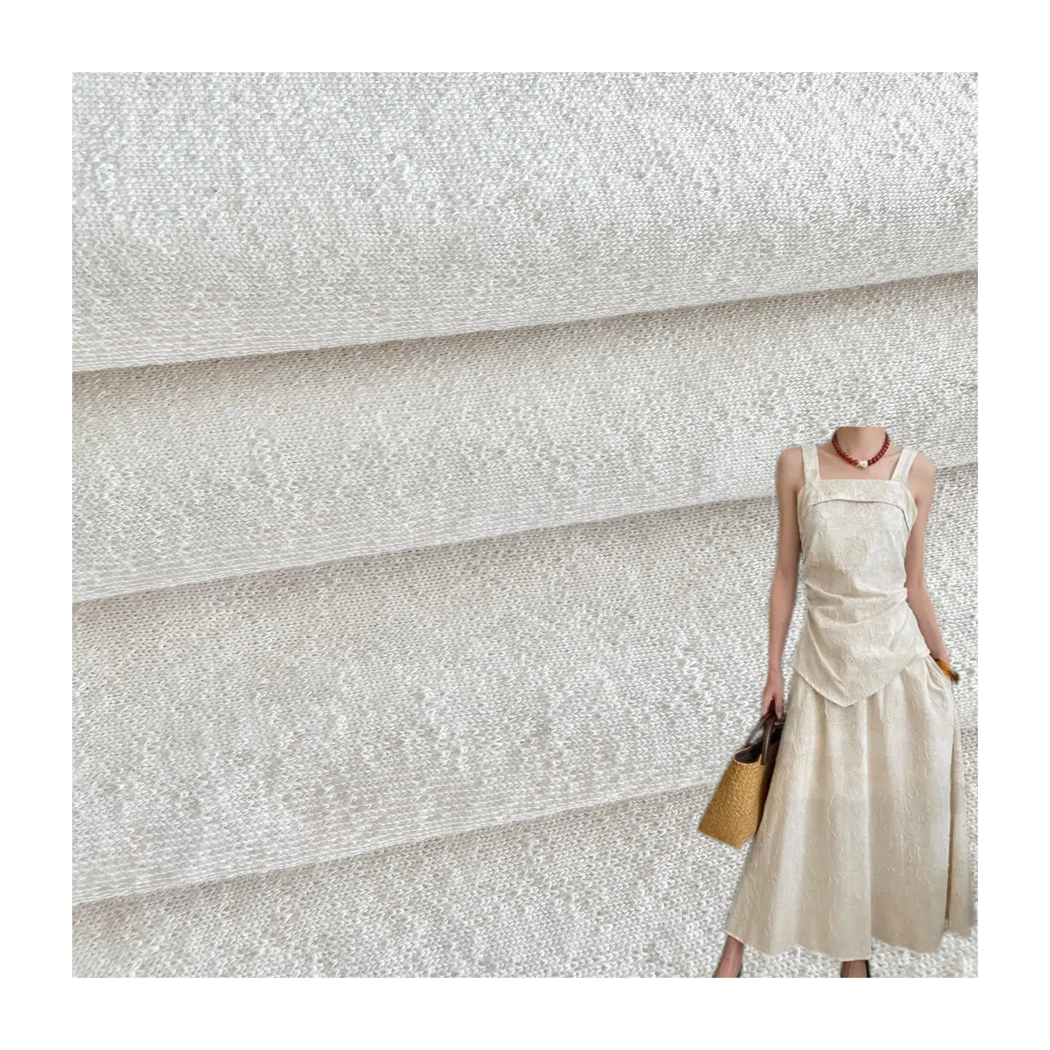 Fashion dot textured jacquard fabric 65 polyester 35 cotton TC knitted jacquard fabric for dress and garment