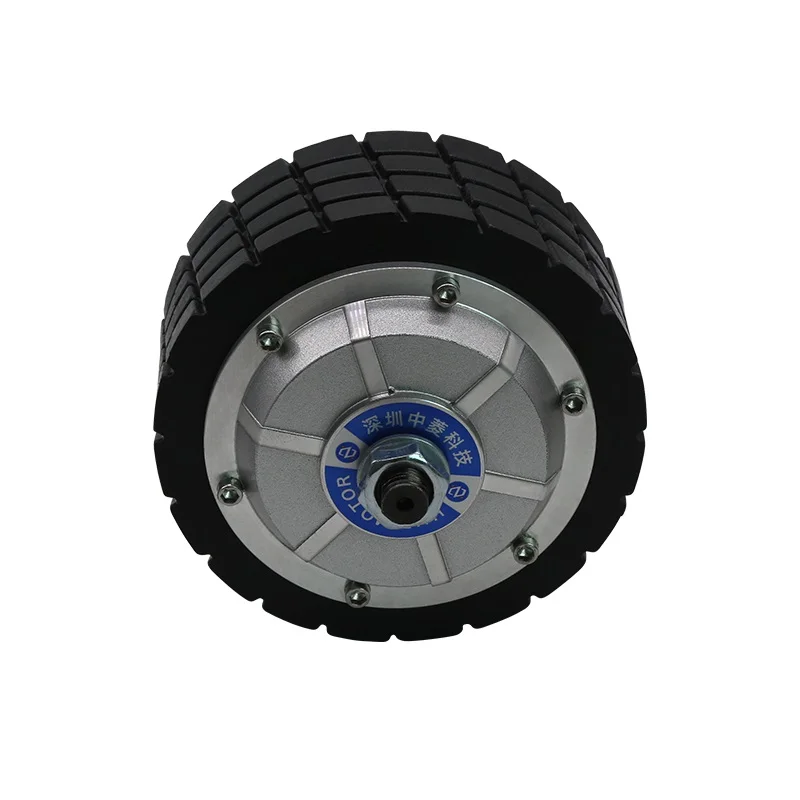 ZLTECH high performance 4.5inch 24V 200W 300RPM 150kg load IP54 1024 PPR encoder electrical driver wheel hub motor for robot