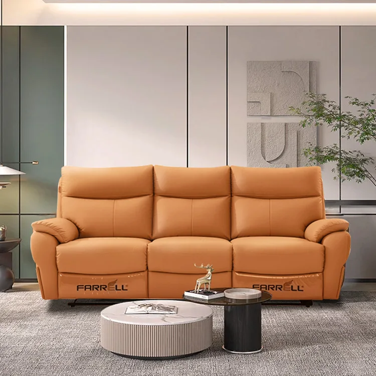 Wholesale furniture home sectional modern leather high end luxury recliner living room sofas