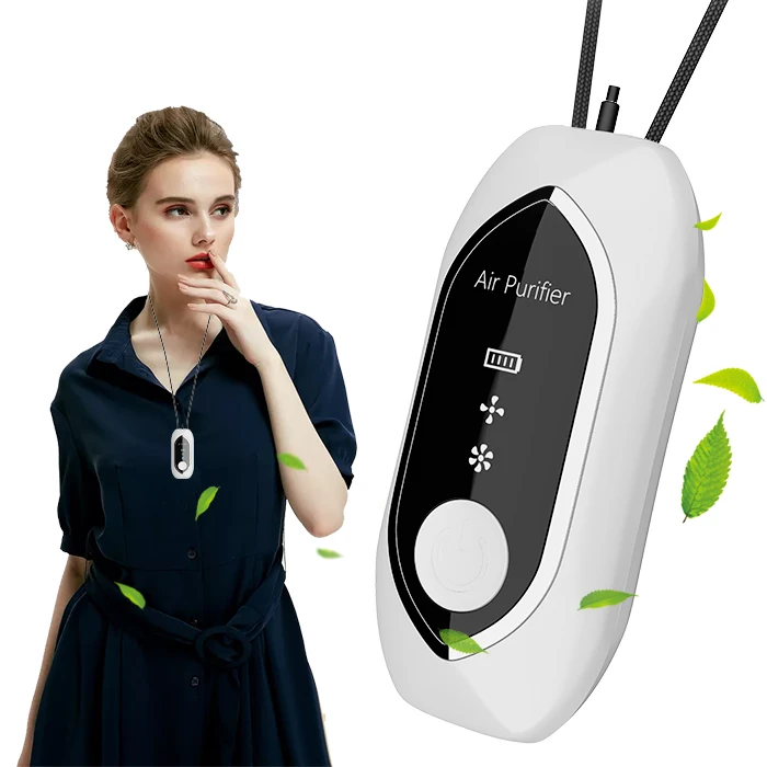 
YZORA High Quality duration 60 hours odor PM2.5 wearable necklace portable ionic purifier negative ion generator air purifier 