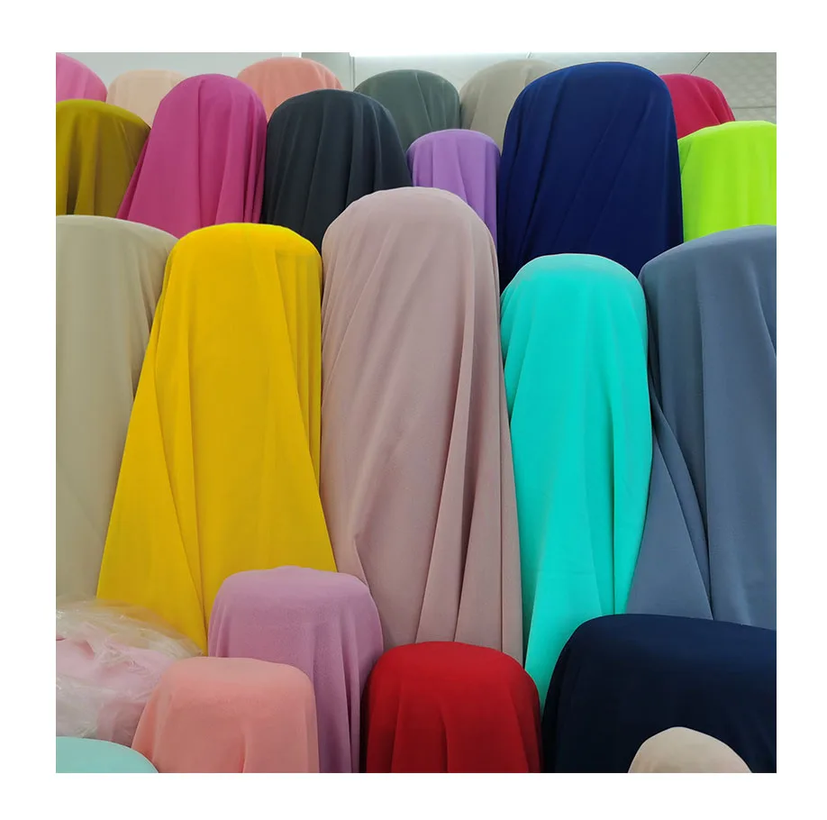 Stock 30D encrypted chiffon polyester Tencel chiffon fabric Spring summer super soft Hanfu shirt dress fabric