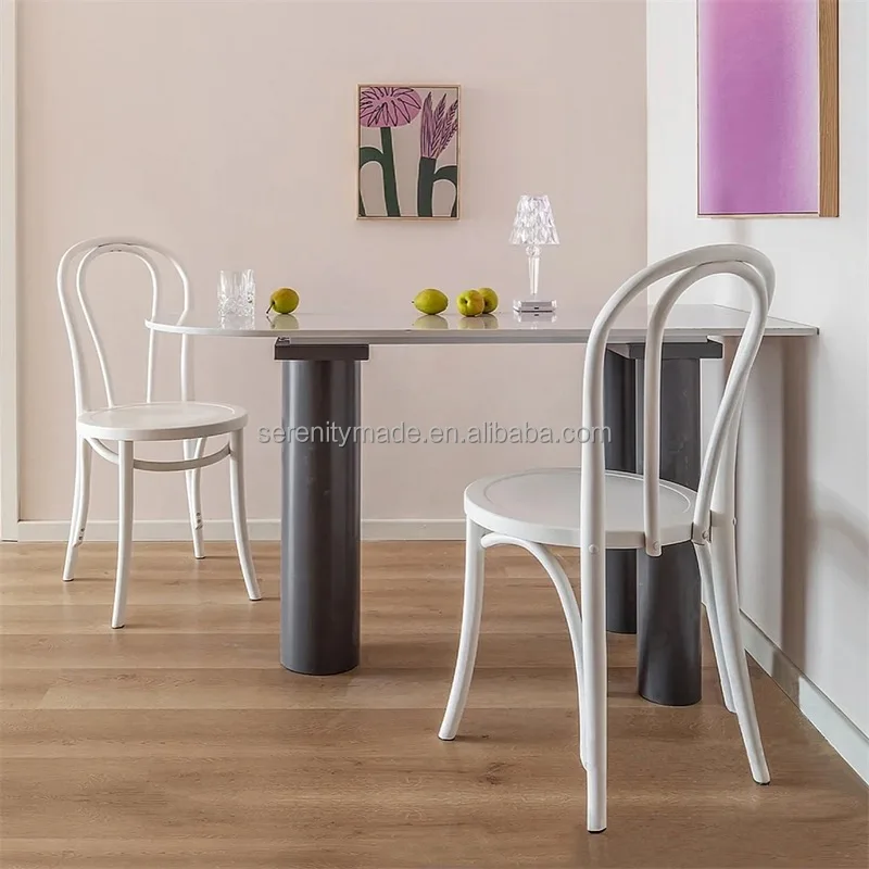 Hot sale event rental benwood dining chair with natural rattan seat