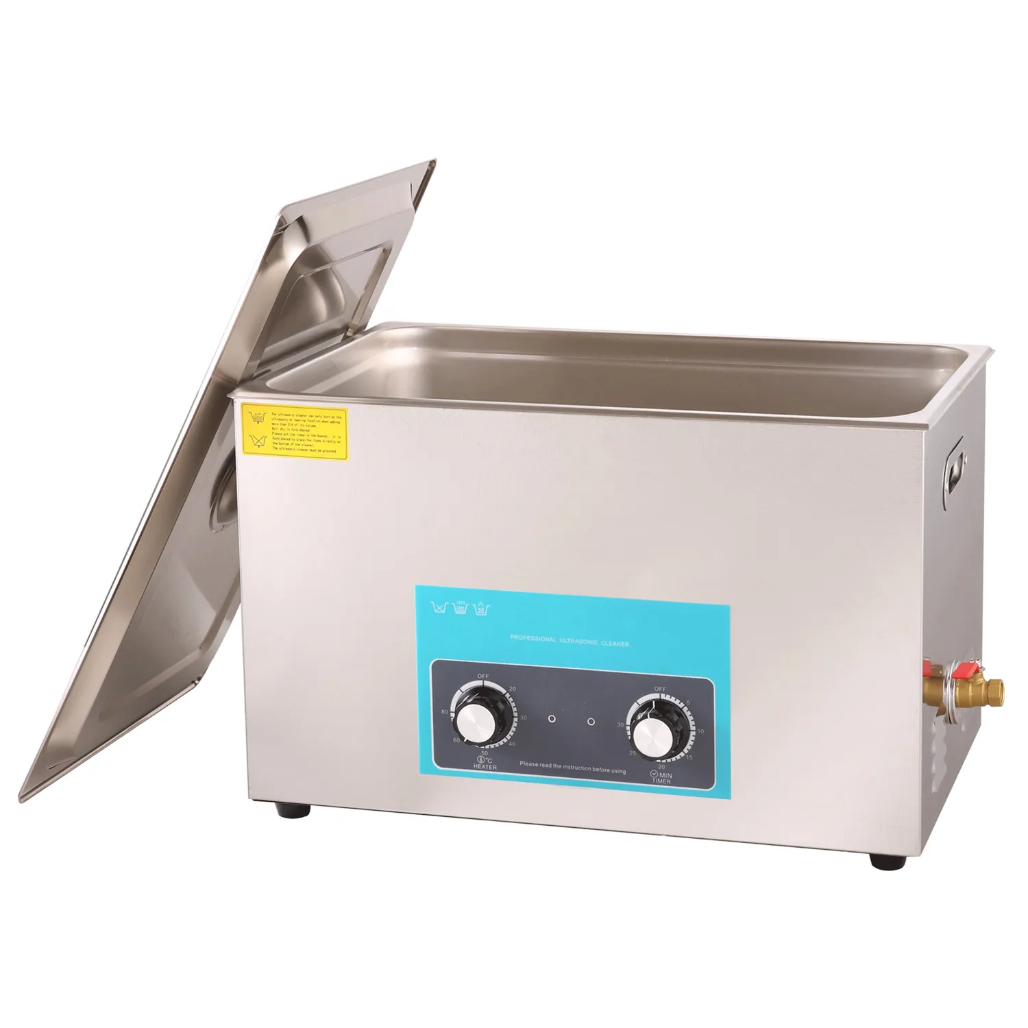 
600 w ultrasonic cleaner 30l with heater and basket for metal parts carburetor fuel injector brass auto parts, engine parts 