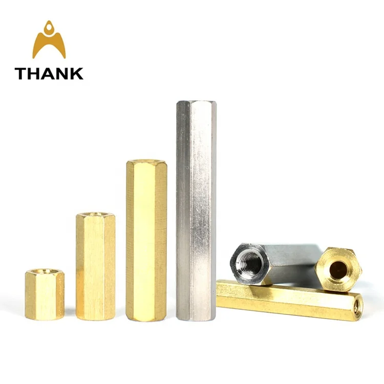 #4 #6 #8 8-32 6-32 4-40 UNC дюймов Шестигранная длинная Соединительная прокладка медная