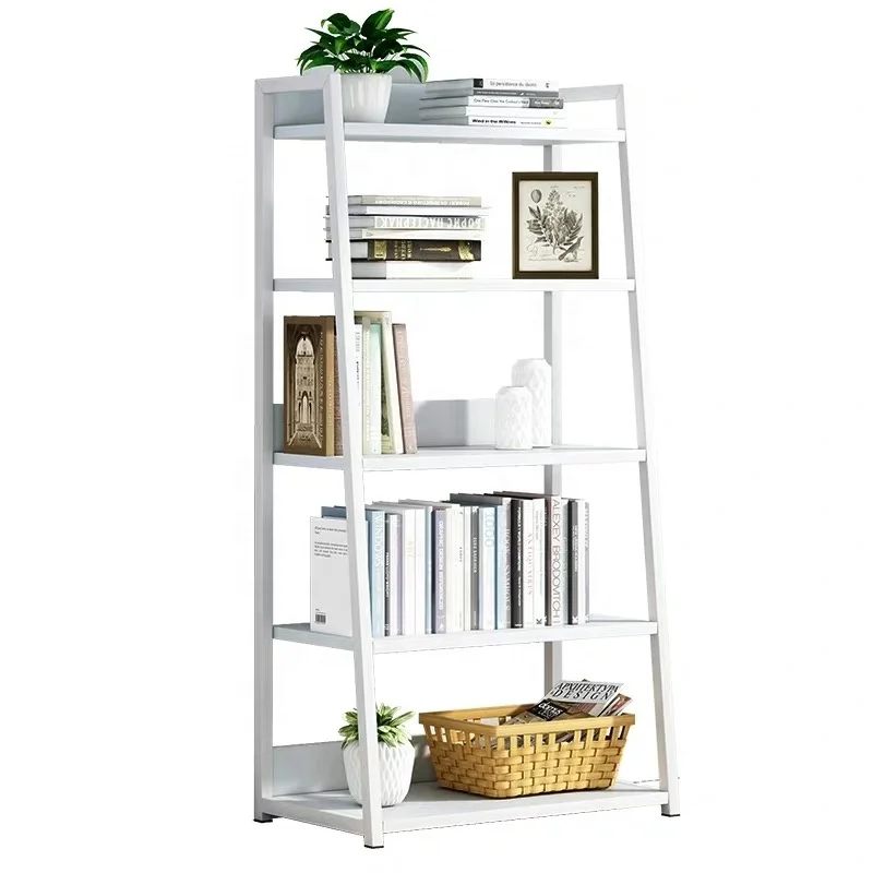 
4-Tier Multipurpose Shelf Display Rack Black White 
