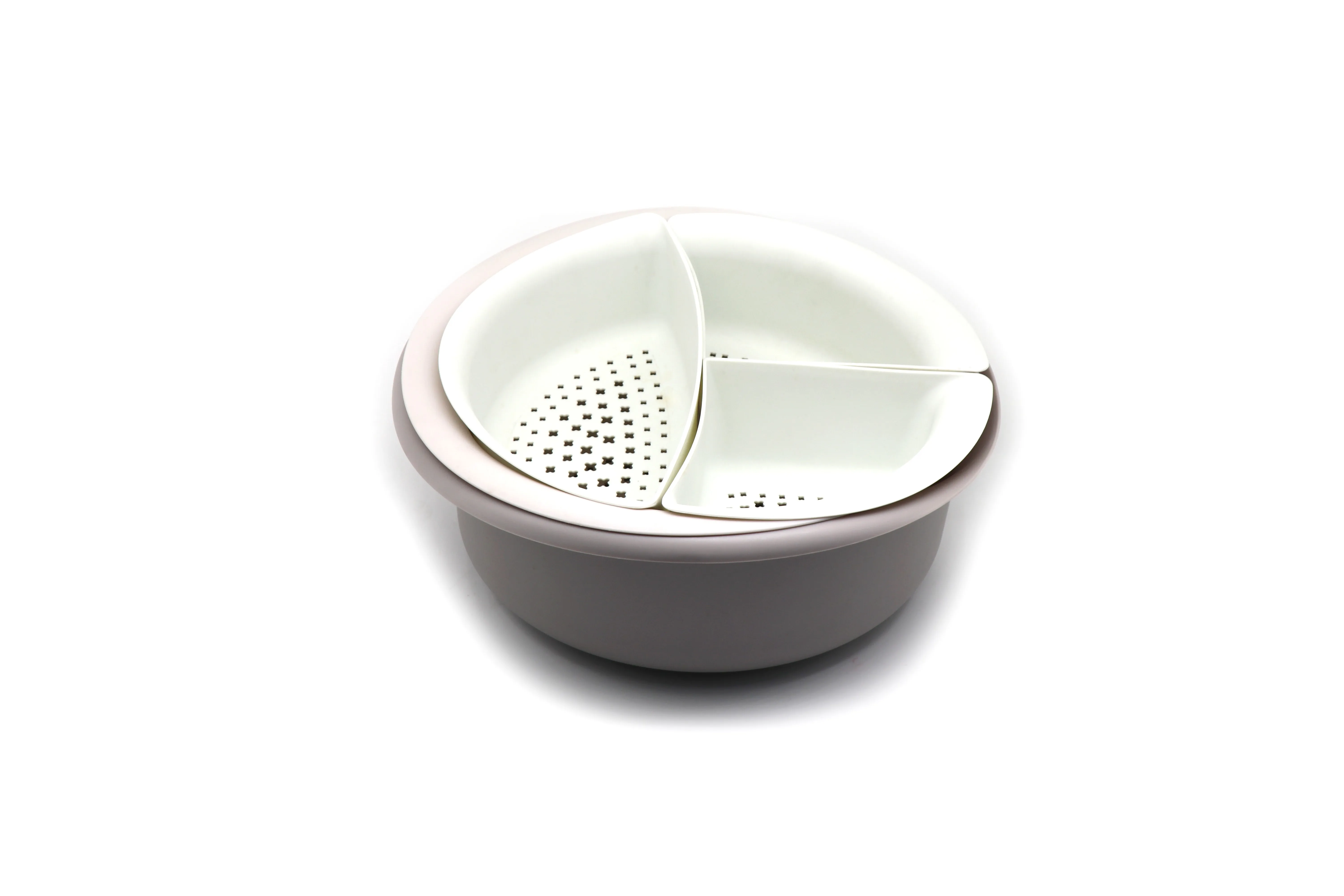 Multifunctional Fruit Washer Filter Container Three Layer Drain Basket Colander Bowl Fruit Vegetable Wash Basket