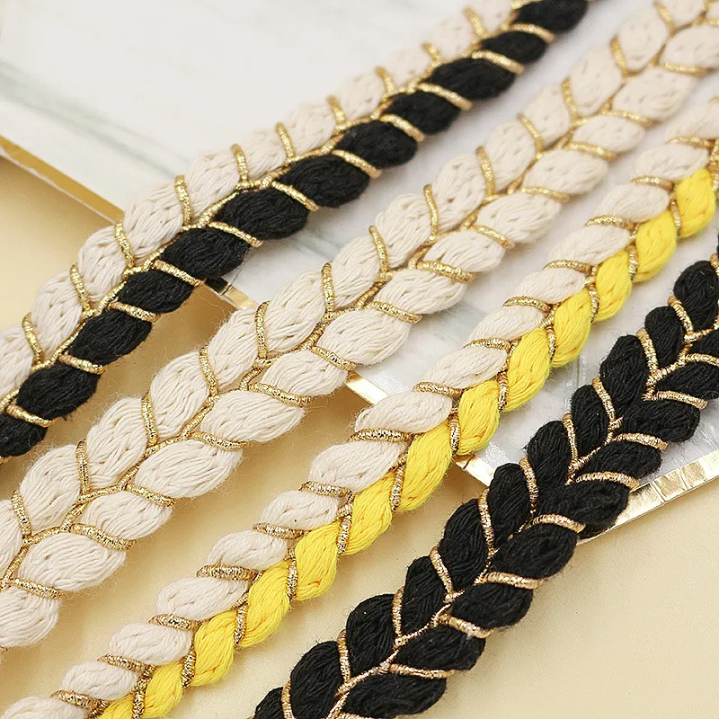ZSY New Arrival Cotton Gimp Braided Cross Braid Trimmings Small fragrance gold lace trim