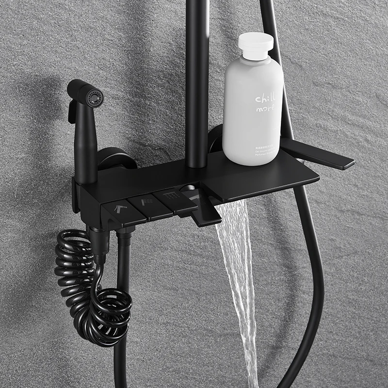 Factory Wholesale Manufacturer 4 Function Hand Shower with Rinse Spray Gun, Shower Panel