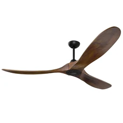 New Oman Cfm 5 speed Kdk Noiseless Residential Wood Ceiling Fan With Remote Control And Wooden Blade White