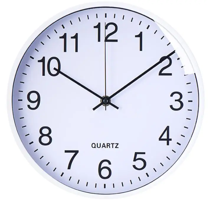 custom logo Factory directly wholesale  promotion gift plastic clock round home decorative clock wall