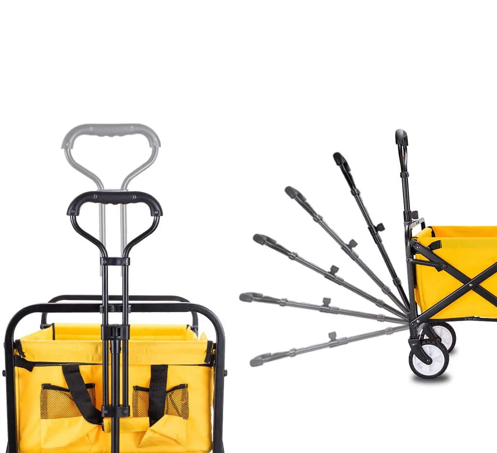 Foldable camping trolley wagon cart for outdoor garden and beach wheels tires fishing beach waggon cart for outdoor