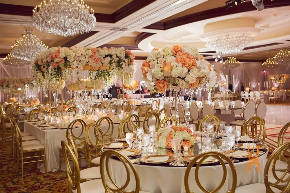 Hotel Stacking Gold Wedding Phoenix Chairs For Sale