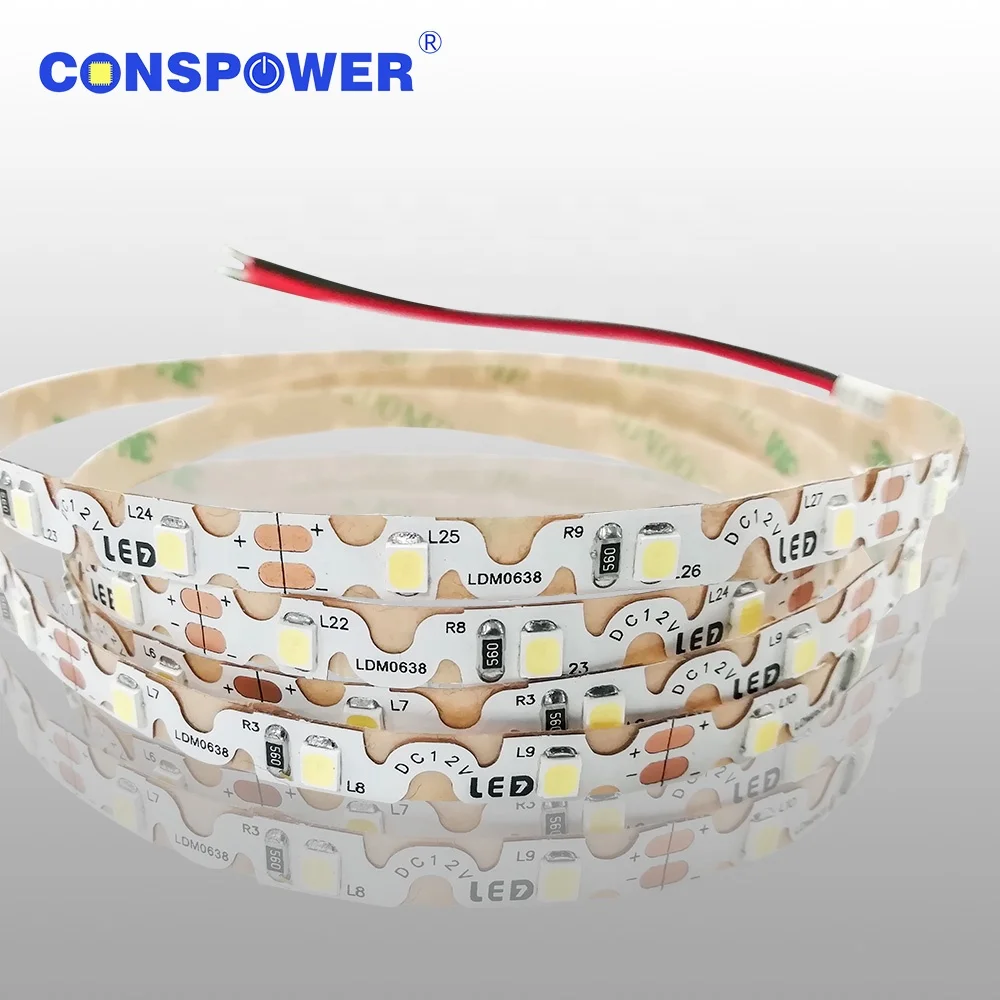 
Ra80 IP20 12V 6mm 60LEDS S Style Zigzag 2835 LED Strip 