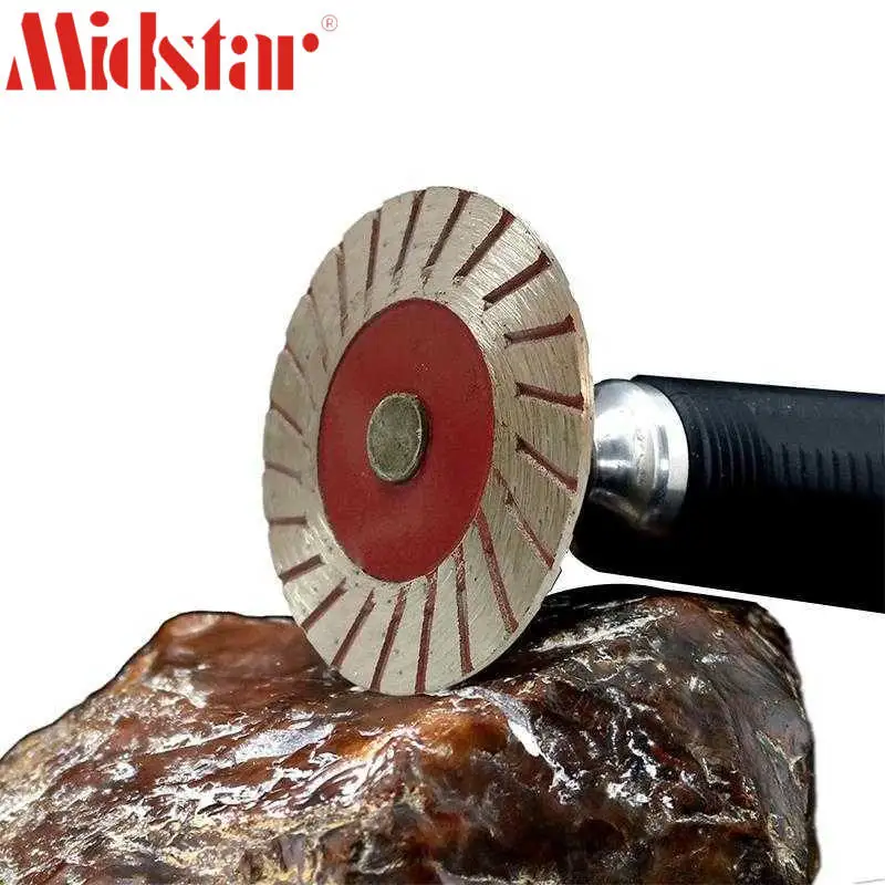 Midstar Carving Tool Diamond Cutting Saw Blade Small Shank 40mm  Cutting Disc  For Stone Engraving