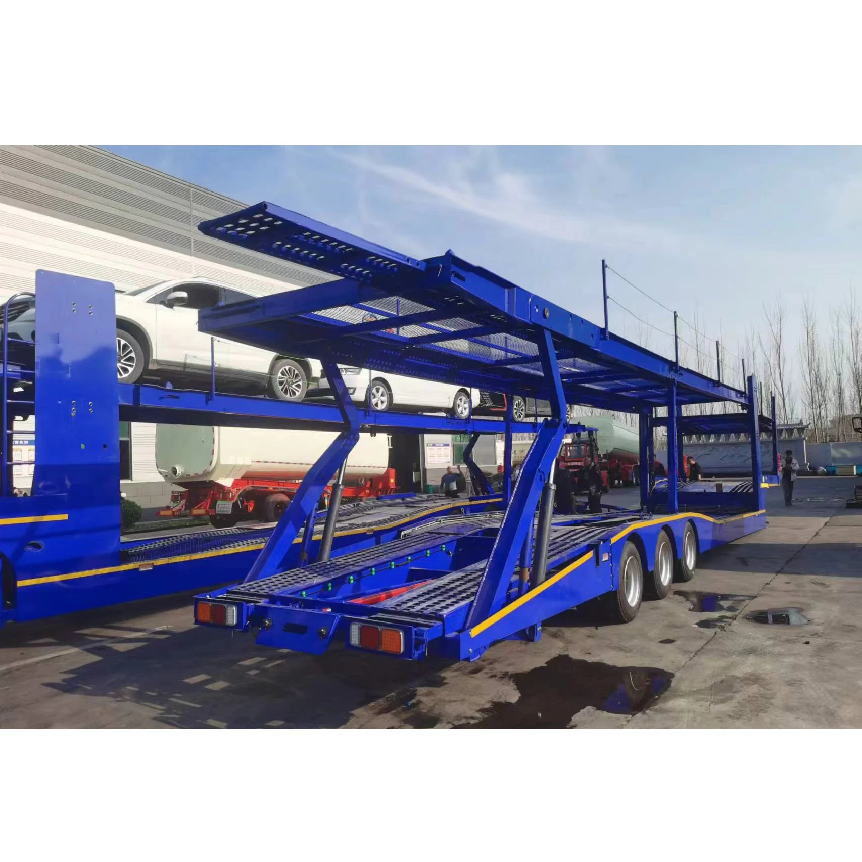 NEW Car Carrier 3 Axles Semi-trailer 8 Cars 6 Cars Transportation Trailer For Sale