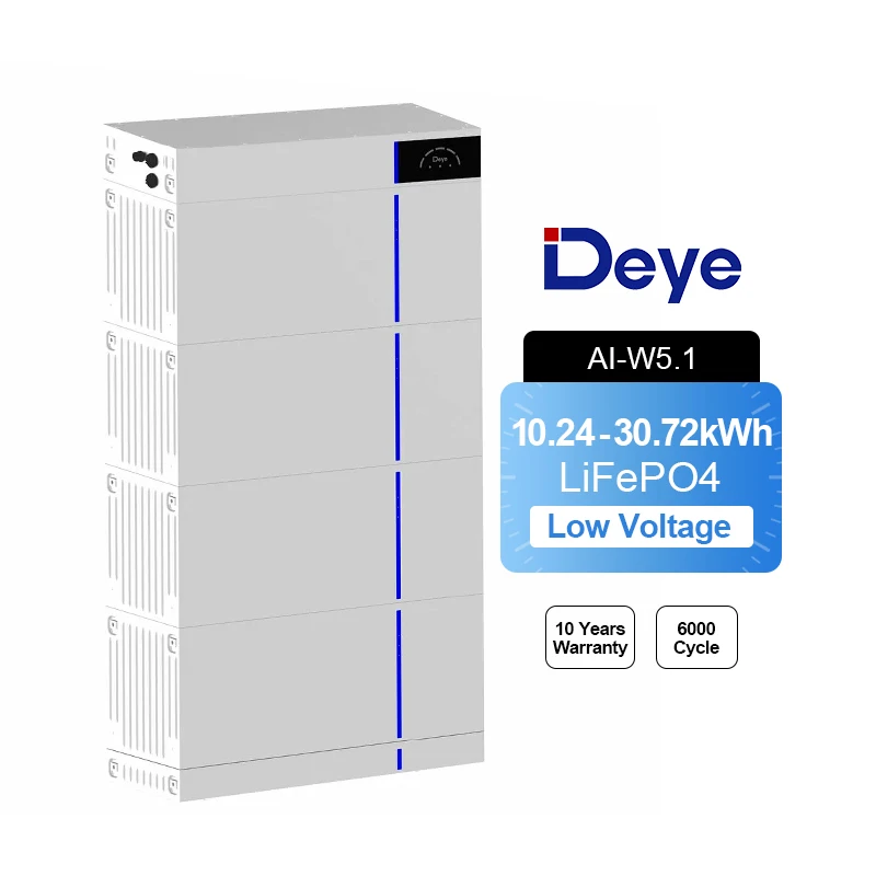 Deye Low Voltage AI-W5.1 LiFePO4 51.2V 100Ah 10.24kWh 15.36kWh 20.48kWh 25.6kWh 30.72kWh Lithium ion Batteries