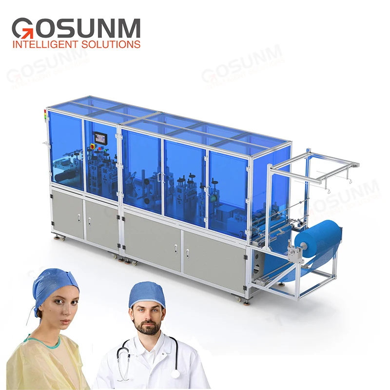Gosunm Professional Automatic Disposable Non-woven Doctoral Hats Making Machine with Customized Function As Needed
