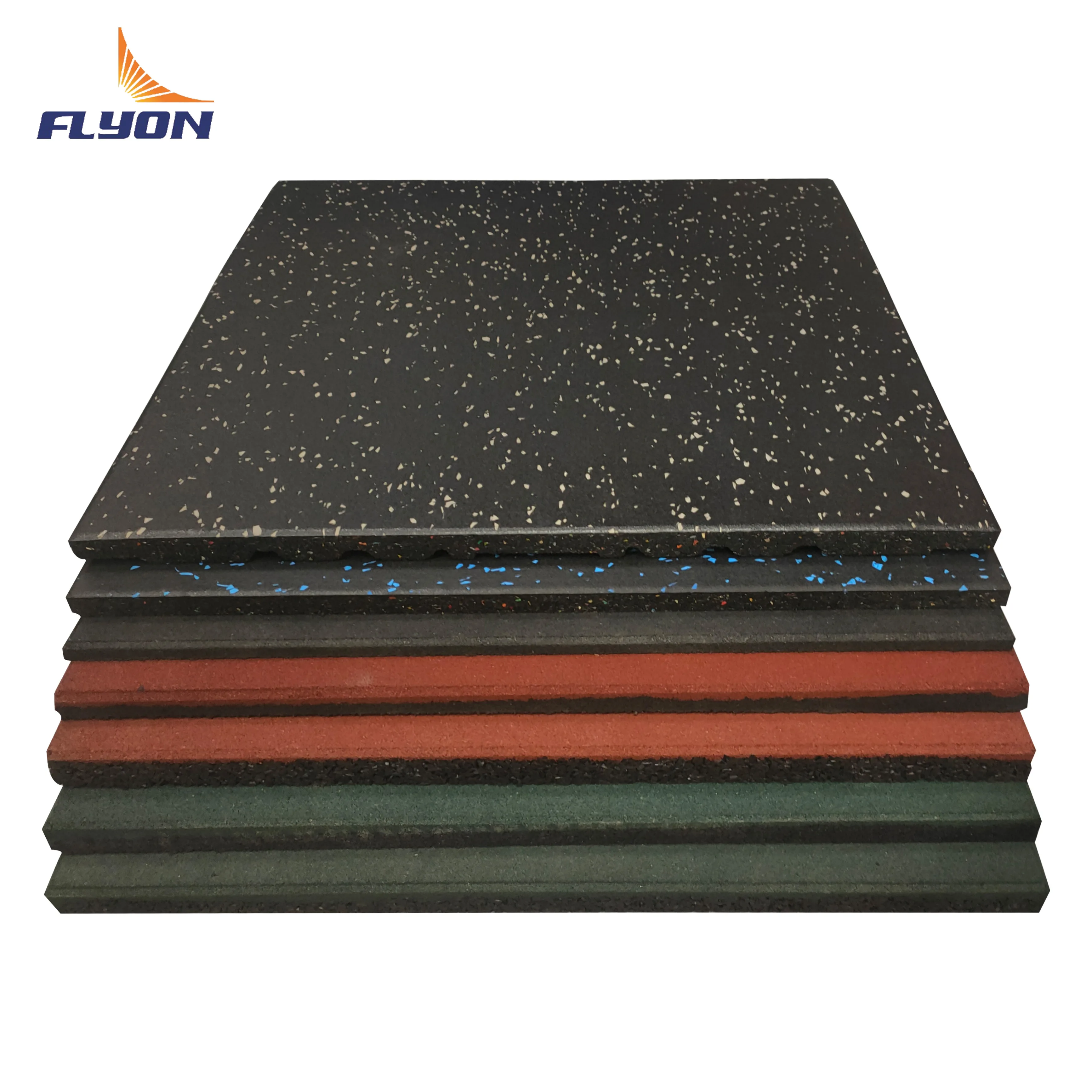 Factory Customized Anti Vibration Shock Absorber EPDM Speckles Fitness Rubber Mats Flooring for wholesale gym mats